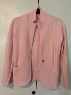 J. Crew Pink Schoolboy Sweater Blazer